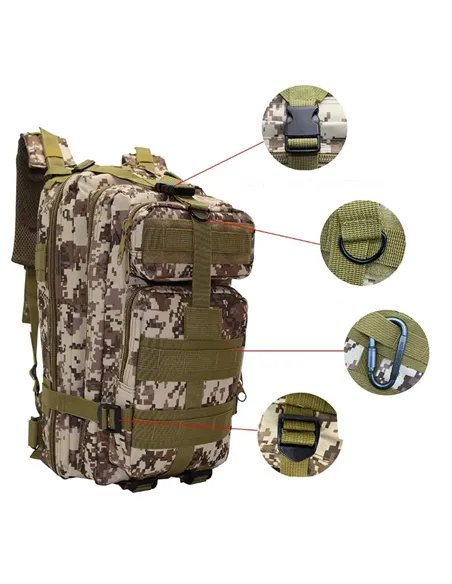 A Tres Click | Morral Táctico Militar 30 Litros Repelente Al Agua $ 85.429 $ 50.252 Generic Morrales, Estuches & Fundas 