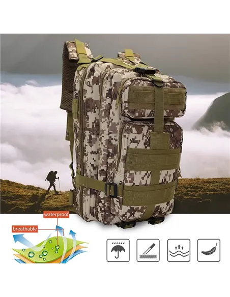 A Tres Click | Morral Táctico Militar 30 Litros Repelente Al Agua $ 85.429 $ 50.252 Generic Morrales, Estuches & Fundas 