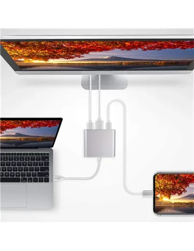 A Tres Click | Convertidor De USB C a USB 3.1, HDMI 4k y USB C $&nbsp;79.400 $&nbsp;49.916 Generic Convertidores de Video 