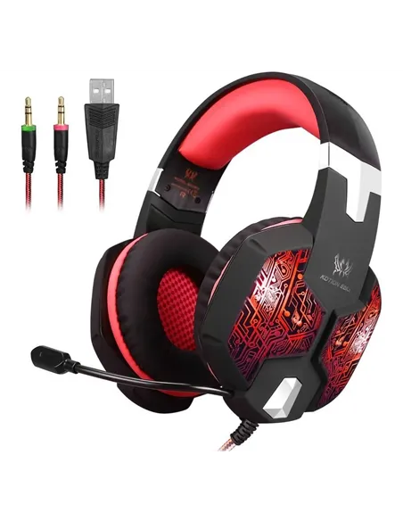 A Tres Click | Diadema Gamer Kotion Each G1000 Rojo + Convertidor $ 124.900 $ 58.776 Kotion Each Audífonos Gamers 