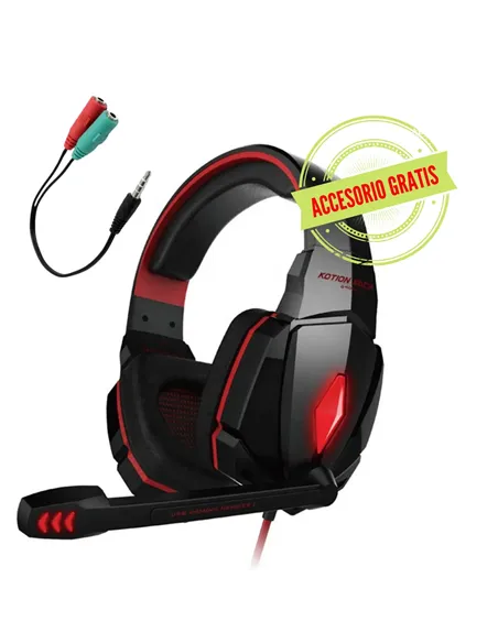 A Tres Click | Diadema Gamer Kotion Each G4000 Rojo + Convertidor $ 93.200 $ 42.292 Kotion Each Audífonos 