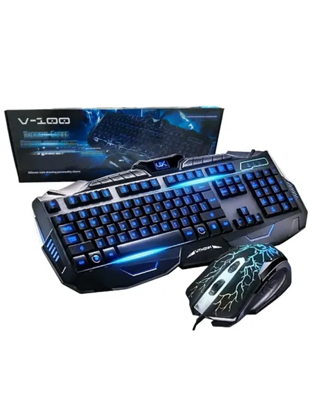 A Tres Click | Combo De Teclado Y Mouse Gamer V100 /Español(ñ) $ 86.400 $ 49.371 Generic Zona Gamer 