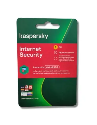 A Tres Click | Licencia Antivirus Kaspersky Internet Security 1 Usuario 1 Año $ 129.900 $ 69.900 Kaspersky Partes & Software 