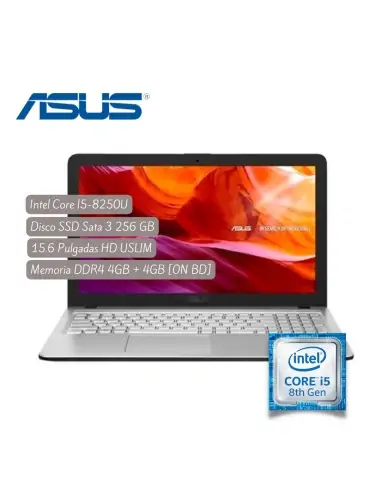 A Tres Click | Portátil Asus X543UA Intel CI5 8250U, 8GB DDR4, 256SSD Sata III, 15.6" HD USLIM $ 3.729.900 $ 1.790.352 Asus Portátiles & Notebook 