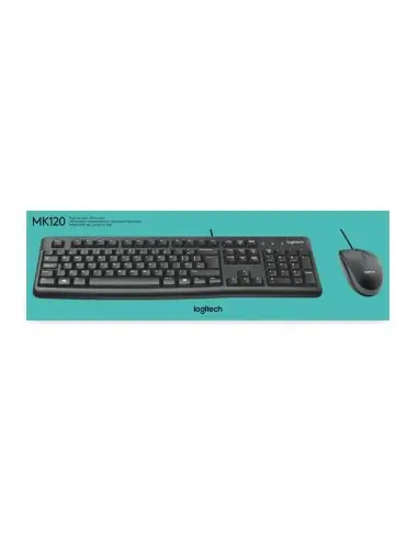 A Tres Click | Combo teclado y mouse Alambrico Logitech MK120 Español $ 99.000 $ 66.555 Logitech Teclados y Mouse 
