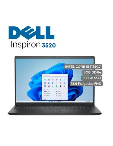A Tres Click | Portátil DELL Inspiron 3520 Intel Core I5 1135G7, 8GB, 256 SSD, 15.6" FHD $ 2.999.000 $ 1.709.430 Dell Portátiles & Notebook 