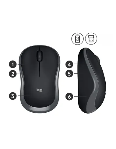 A Tres Click | Mouse Logitech inalámbrico M185 $&nbsp;89.900 $&nbsp;49.105 Logitech Teclados y Mouse 