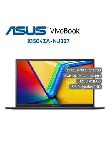 A Tres Click | Portatil Asus X1504ZA-nj227 Intel Core I5 1235U, 8GB DDR4, 512GB PCIeG3, 15.6" FHD $ 2.899.000 $ 2.029.300 Asus Portátiles & Notebook 