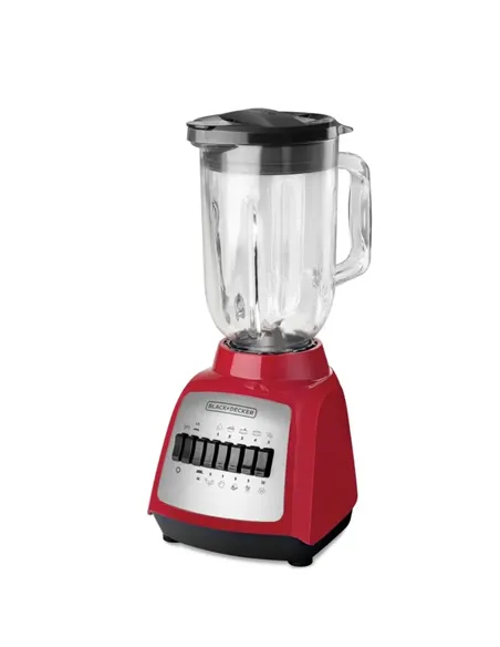 Licuadora BLACK DECKER DuraPro BLBD210GR Color Rojo 10 Velocidades Vaso de vidrio A Tres Click Colombia