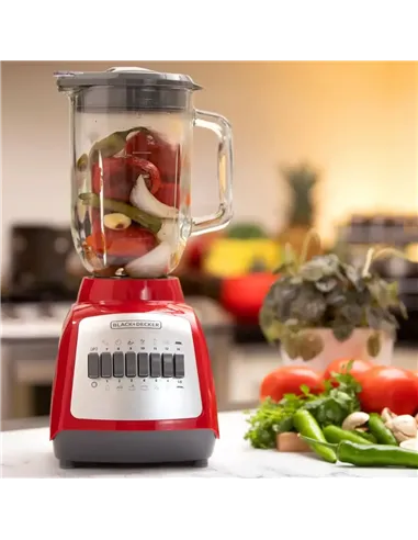 A Tres Click | Licuadora BLACK+DECKER DuraPro BLBD210GR Color Rojo, 10 Velocidades, Vaso de vidrio $ 174.900 $ 146.975 BLACK+DECKER Cocina