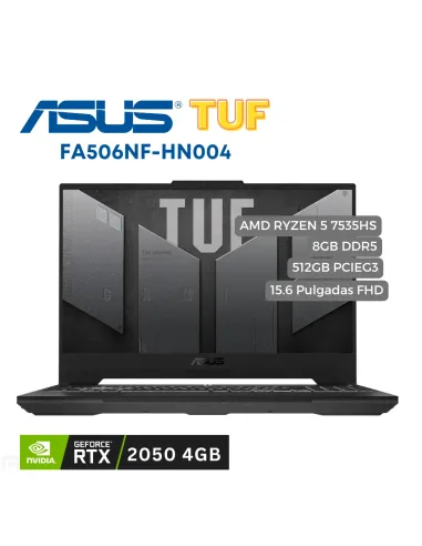 A Tres Click | Portátil Asus TUF FA506N AMD Ryzen 5 7535HS, 512GB PCIE SSD, 8GB DDR5, 15.6" FHD, RTX 2050 4GB GDDR6 $ 3.800.000 $ 2.812.000 Asus Portátiles & Notebook 