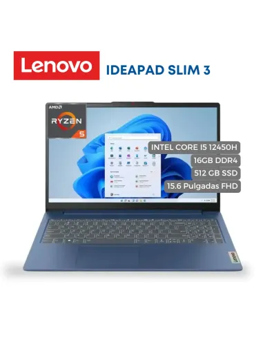 A Tres Click | Portátil Lenovo Intel IdeaPad Slim 3 Core i5 12450H, 16GB DDR4, Disco SSD 512GB , 15.6" FHD $ 3.599.000 $ 2.087.420 Lenovo Portátiles & Notebook 