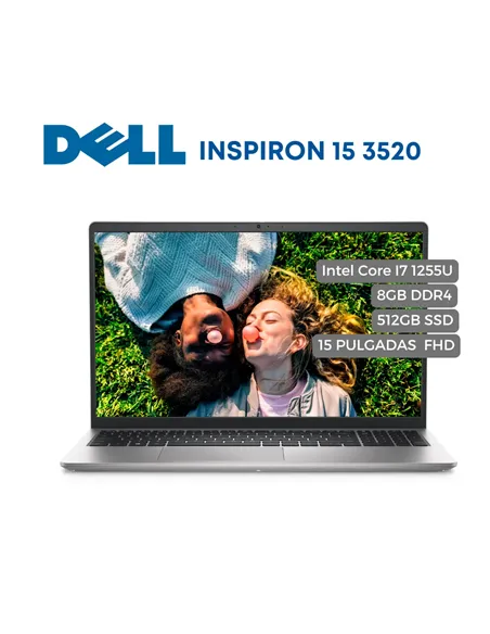 A Tres Click | Portatil DELL Inspiron 15 3520 Intel Core I7 1255U, 8GB DDR4, 512GB SSD, 15.6" FHD $ 3.509.900 $ 2.281.435 Dell Portátiles & Notebook 