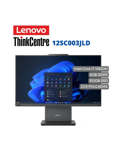 A Tres Click | Computador Lenovo Todo en uno ThinkCentre Intel Core I7 13620, 8GB DDR5, 512GB SSD, 23.8" $ 4.299.900 $ 2.529.353 Lenovo Computadores Todo en Uno 