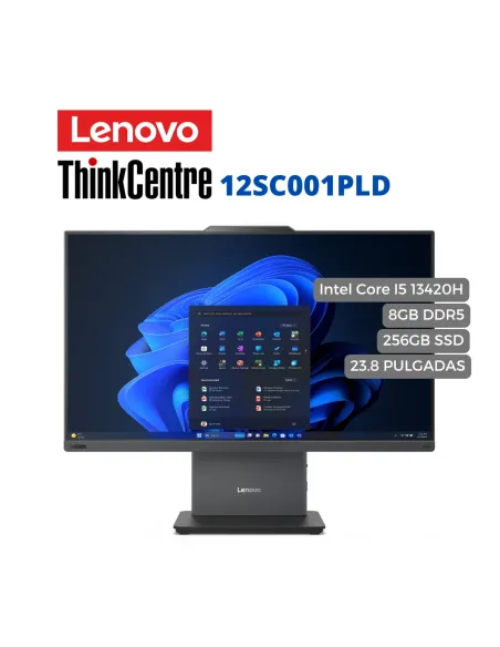 A Tres Click | Computador Lenovo Todo en uno ThinkCentre Intel Core I5 13420H, 8GB DDR5, 256GB SSD, 23.8" $ 3.199.900 $ 1.989.854 Lenovo Computadores Todo en Uno 