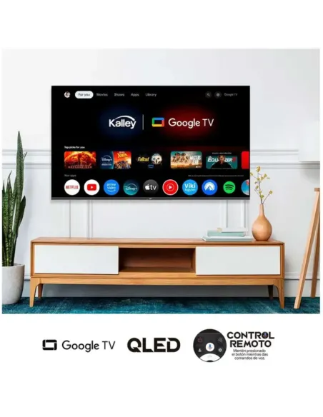 A Tres Click | TV KALLEY 58" Pulgadas 149 cm 58GQ405 4K-UHD QLED Smart TV Google $ 2.572.000 $ 1.621.008 Kalley Televisores 7705946479929