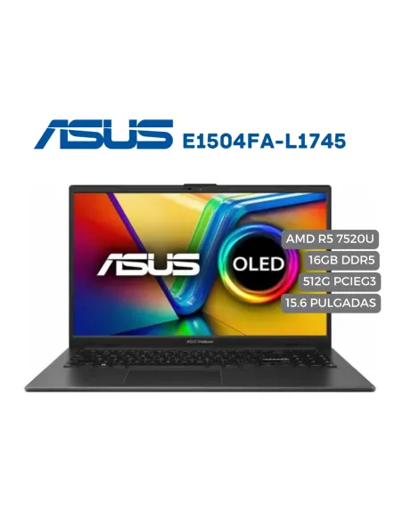 A Tres Click | Portátil ASUS E1504FA-L1745 AMD Ryzen 5 7520U RAM 16GB 512GB SSD 15.6 Pulgadas $ 2.777.900 $ 2.083.425 Asus Portátiles & Notebook 