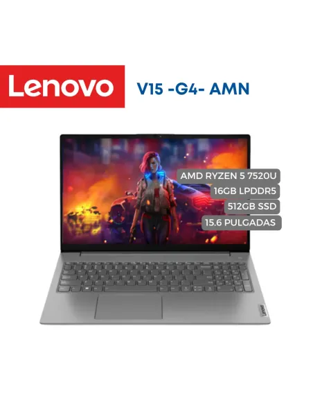 A Tres Click | Portátil Lenovo V15 G4 AMN AMD Ryzen 5 7520U, 16GB LPDDR5, 512GB SSD, 15.6" FHD $ 3.599.000 $ 1.907.470 Lenovo Portátiles & Notebook 