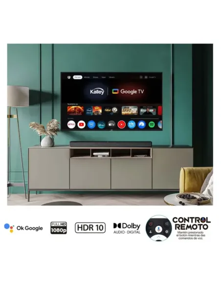 A Tres Click | TELEVISOR KALLEY 43" 43G200 FHD LED Smart TV Google, 2 AÑOS GARANTIA $ 1.429.000 $ 900.630 Kalley Televisores 7705946478151