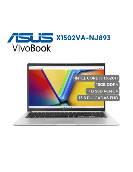 A Tres Click | Portatil Asus X1502VA, Intel Core I7 13620H, 16GB DDR4, 1TB PCIeG4, 15.6" FHD $ 3.499.900 $ 2.729.922 Asus Portátiles & Notebook 