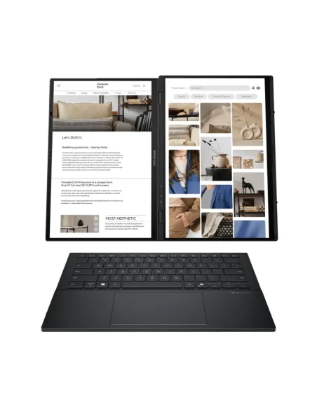 A Tres Click | Portatil Asus Zenbook Duo UX8406CA, Intel core Ultra 9 285H, 1TB PCIeG4, 32GB LPDDR5X, 14" OLED WQ + BEND, W11 HOME $ 11.280.000 $ 8.798.400 Asus Portátiles & Notebook 