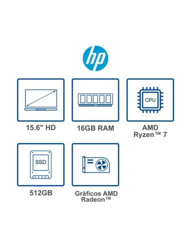 A Tres Click | Portatil HP 15-fc0275la AMD Ryzen 7 7730U, 512GB SSD, 16GB DDR4, 15.6" LED $&nbsp;2.899.900 $&nbsp;1.971.932 Hewlett Packard Portátiles & Notebook 