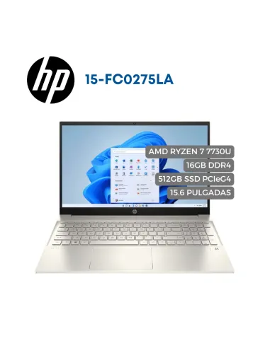 A Tres Click | Portatil HP 15-fc0275la AMD Ryzen 7 7730U, 512GB SSD, 16GB DDR4, 15.6" LED $&nbsp;2.899.900 $&nbsp;1.971.932 Hewlett Packard Portátiles & Notebook 