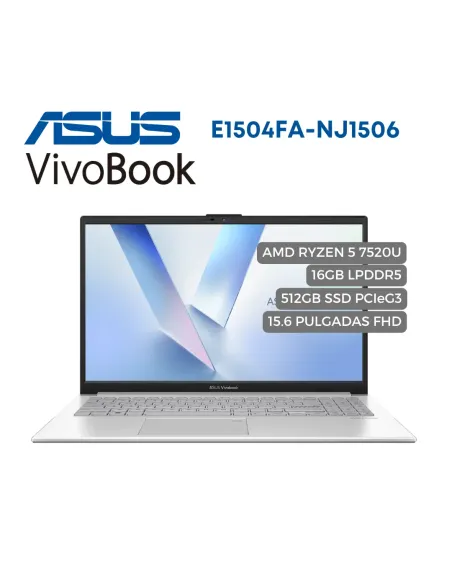 A Tres Click | Portatil Asus VivoBook E1504F AMD Ryzen 5 7520U, 16GB LPDDR5X, 512GB SSD PCIeG3, 15.6 Pulgadas FHD $&nbsp;2.799.000 $&nbsp;2.015.280 Asus Portátiles & Notebook 