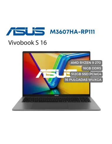 A Tres Click | Portatil Asus Vivobook M3607H AMD Ryzen 9 270, 512GB SSD PCIEG4, DDR5 16GB, 16" WUXGA $&nbsp;4.899.900 $&nbsp;3.233.934 Asus Portátiles & Notebook 