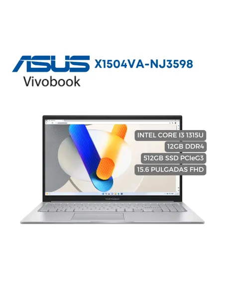 A Tres Click | Portatil Asus X1504V Intel Core I3 1315U, 512GB SSD PCIeG3, 12GB DDR4, 15.6" FHD $&nbsp;2.233.399 $&nbsp;1.518.711 Asus Portátiles & Notebook 